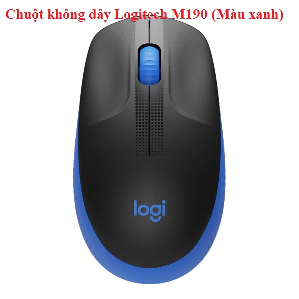 Chuột không dây Logitech M190 (Màu xanh) Chính Hãng