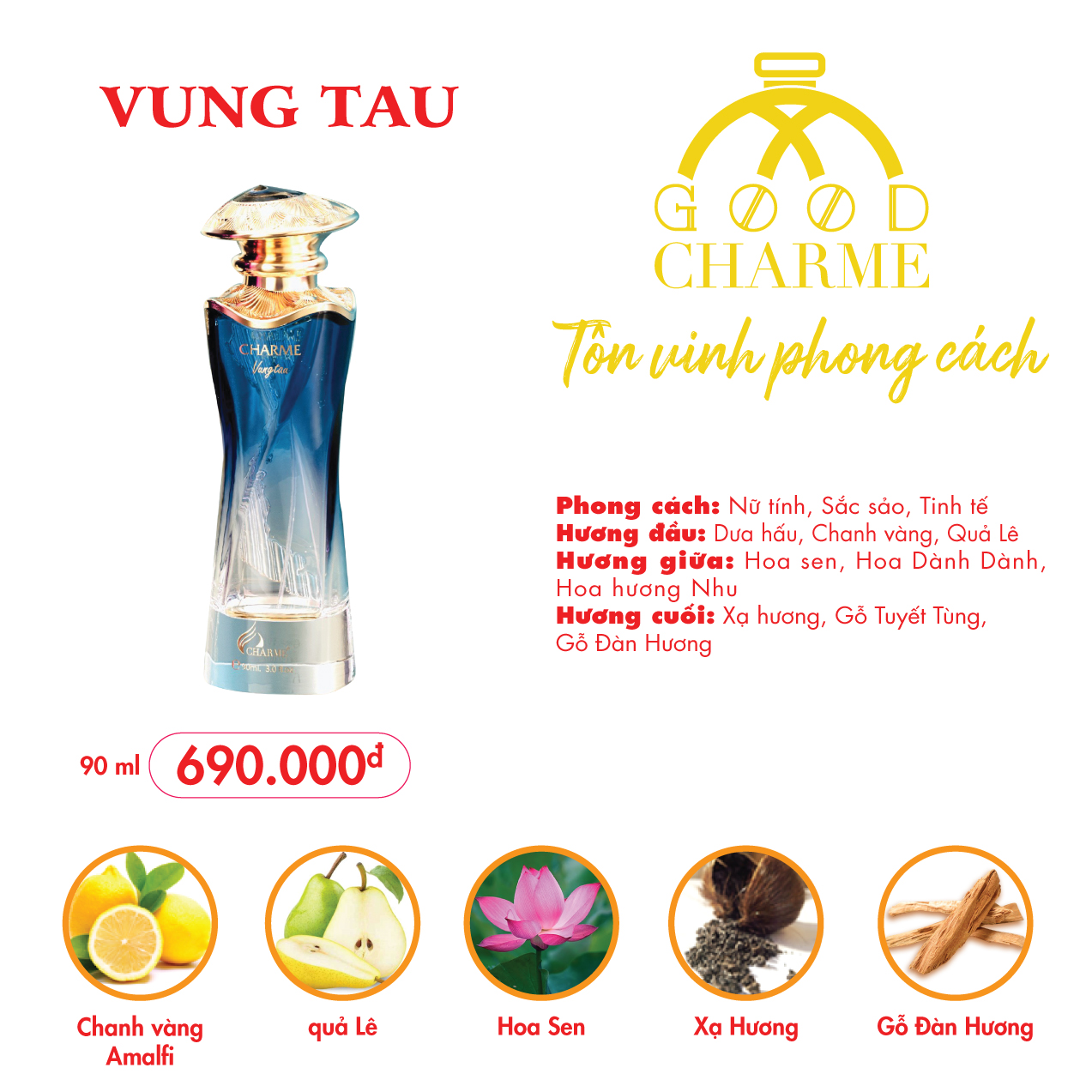 Nước Hoa Nữ Good Charme Vũng Tàu 90ml