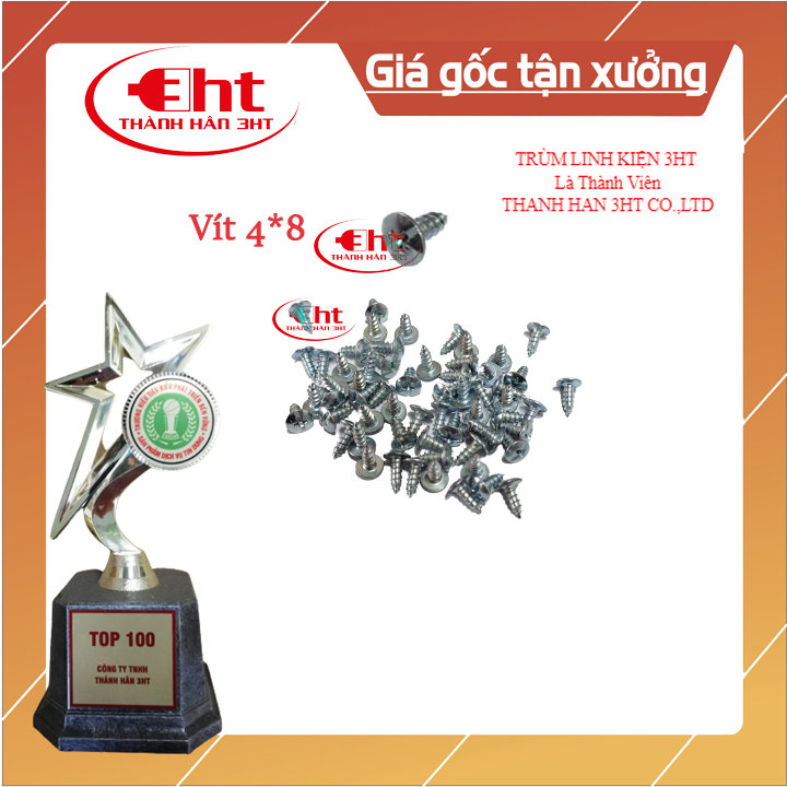 VÍT BẮT NHỰA + GỖ 4*10 (ĐÓNG GÓI 100G)