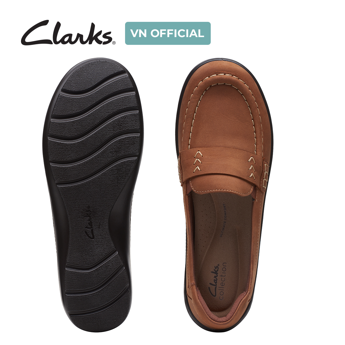 Giày Lười Da Nữ Clarks - Cora Ashly