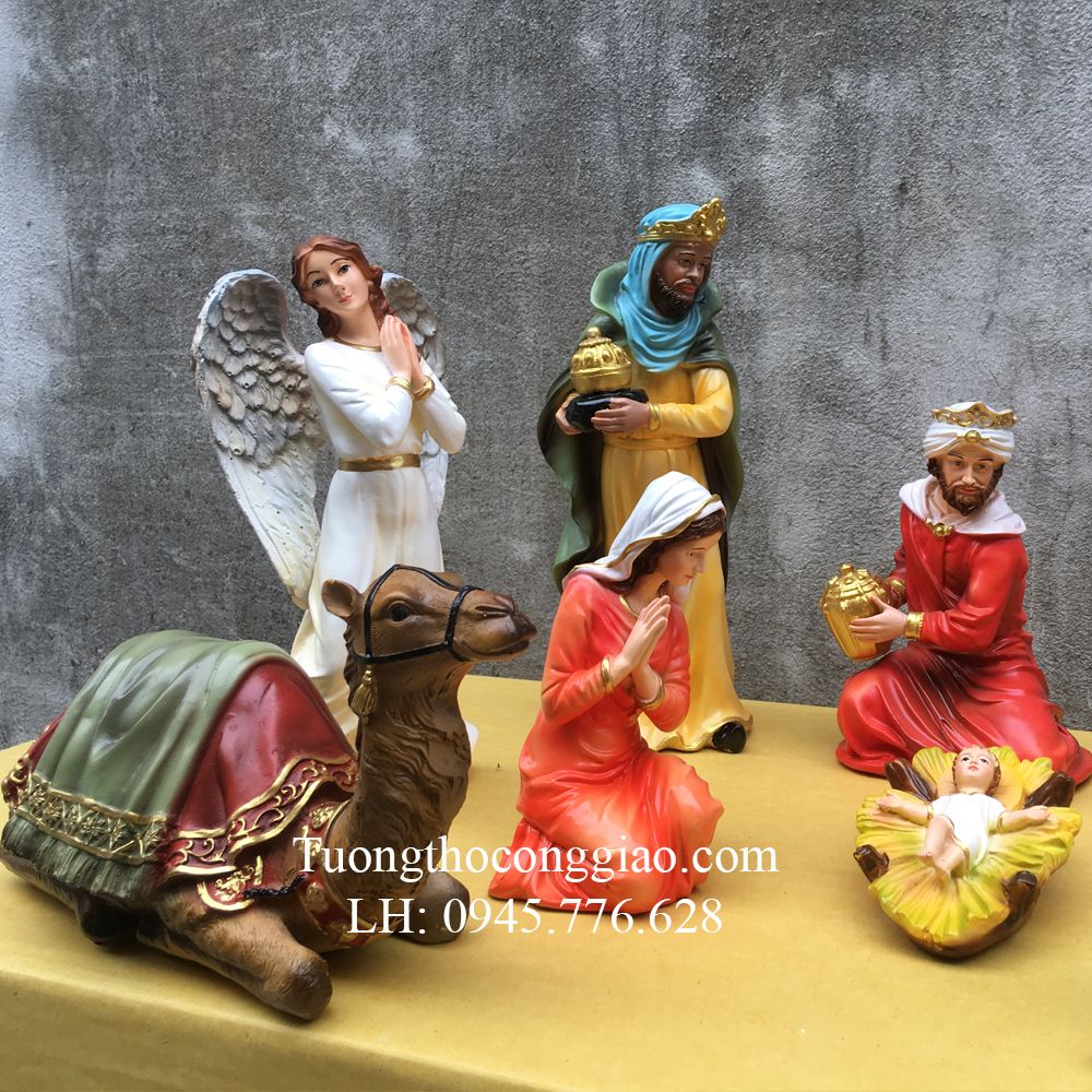 Bộ tượng Chúa Giáng Sinh ( tượng Hang đá Noel) 30cm 10 tượng