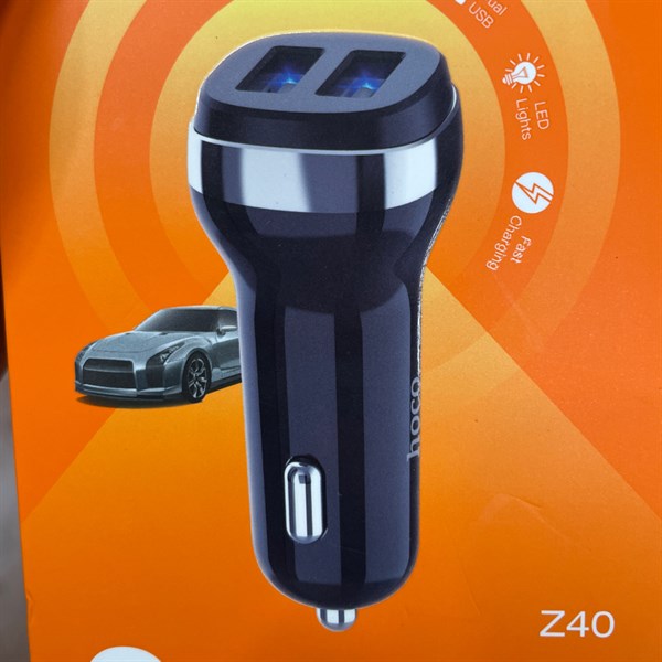 Cóc Sạc Xe Hơi 2 Cổng Usb Hoco Z40 - 12W