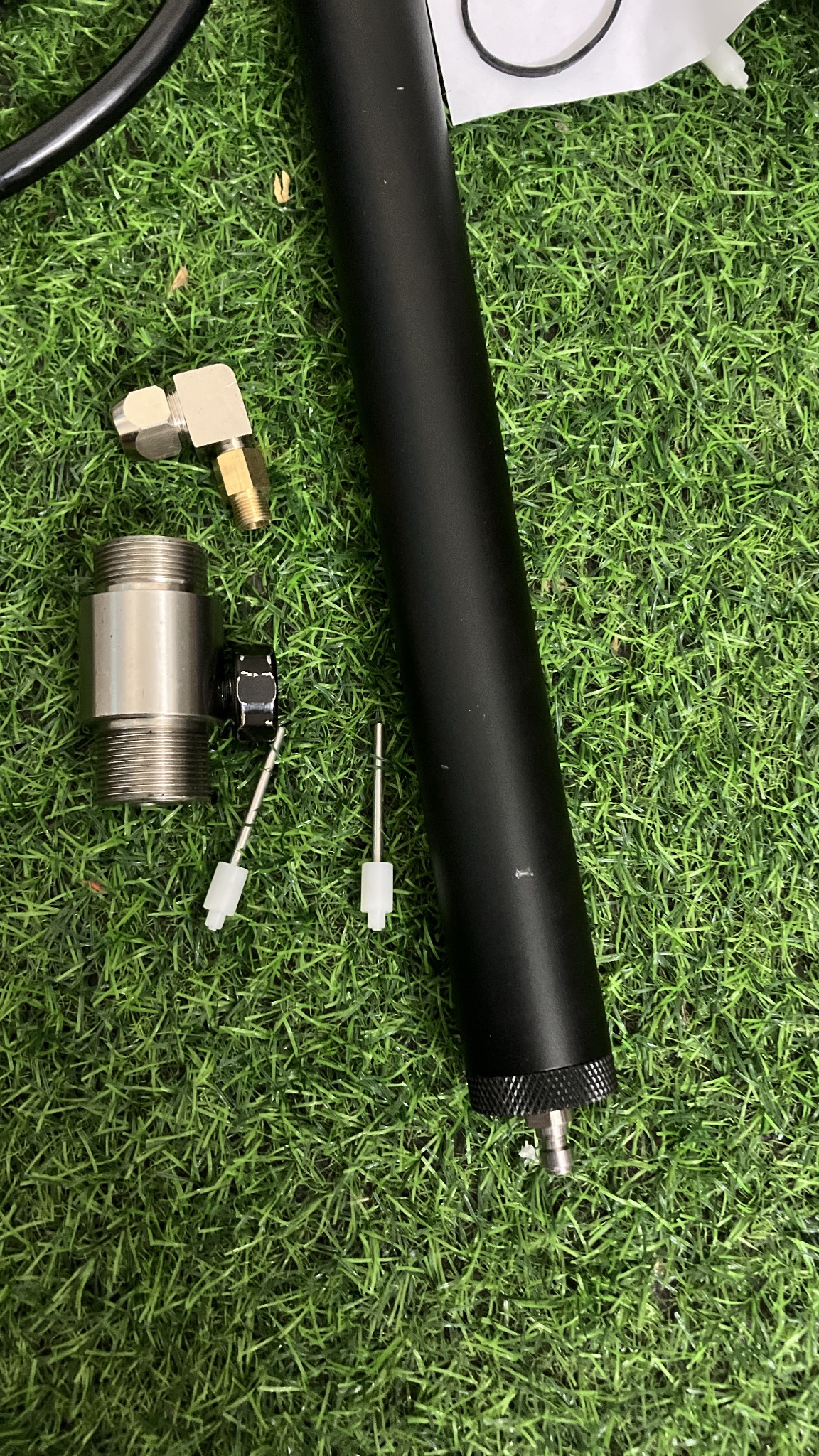 bộ bình khí nén mini-van inox,van nhôm(bình nén dài 40cm)