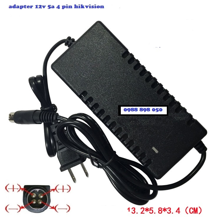 Adapter hikvision 12V 3.33A chân 4 pin