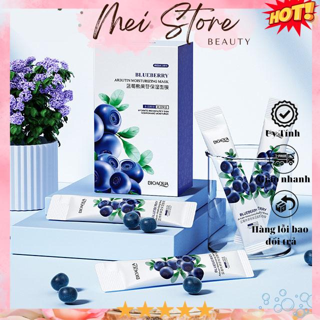 [GIẢM 5% ĐƠN 129K][HCM]Hộp 20 Gói Mặt Nạ Ngủ Thạch Bioaqua Việt Quất BLUEBERRY