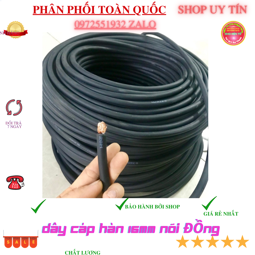 5m dây hàn dây mềm chống gập lõi đồng-GIÁ 5M
