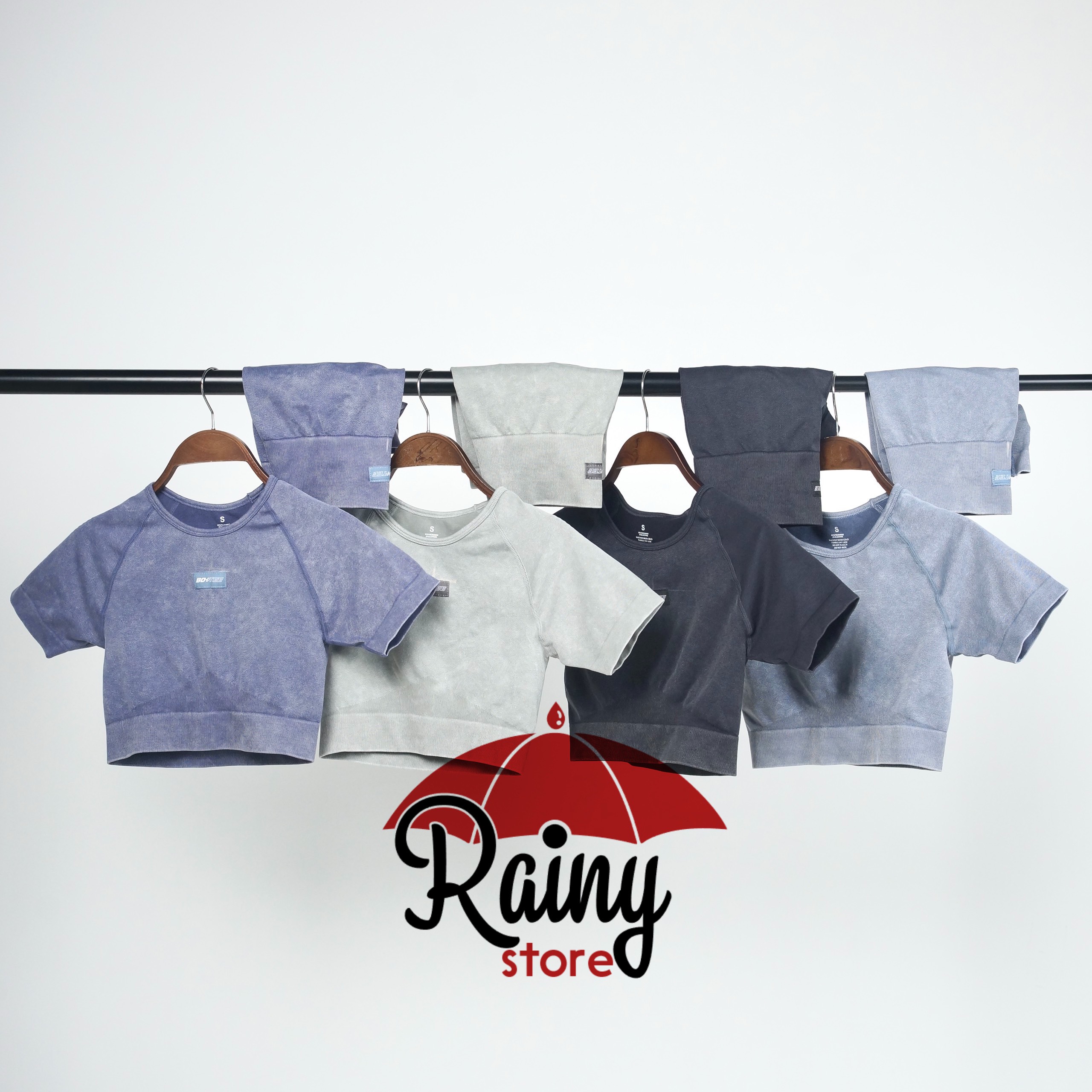 Bộ Tập BoTee Wash Crop Top Short