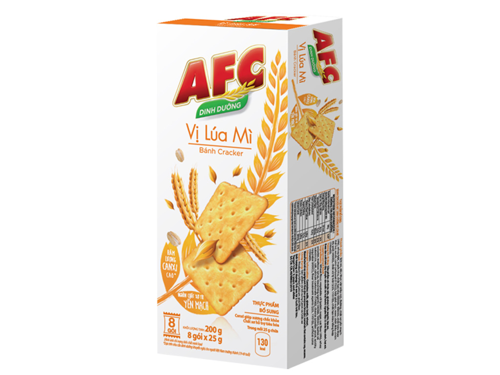 Bánh cracker AFC Dinh Dưỡng hộp 200g