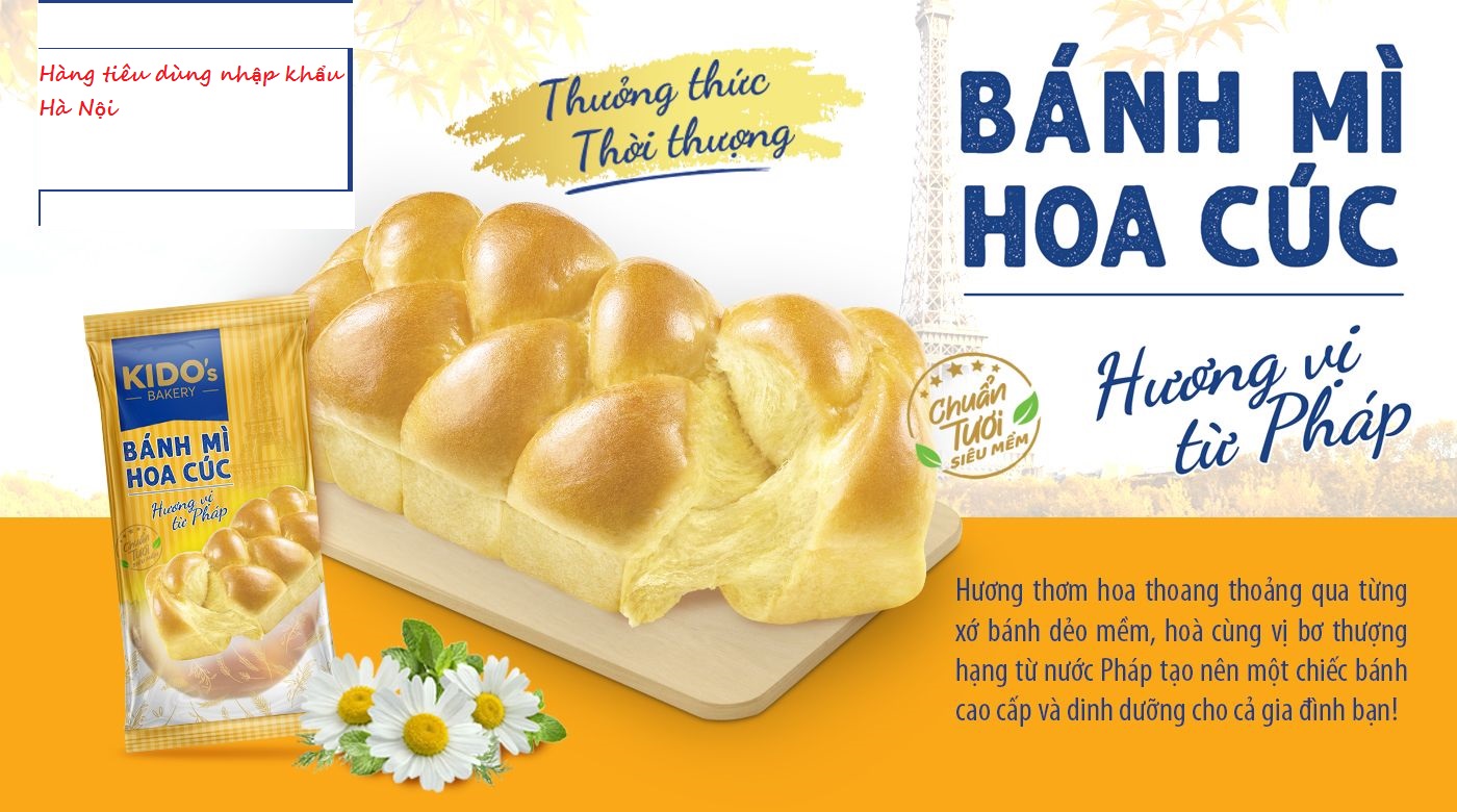 Combo Bịch 5 Cái Bánh Mì Tươi Hoa Cúc Kido'S