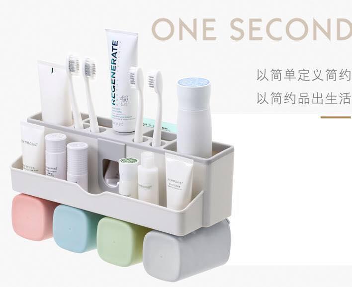 Nhả  kem đánh răng 4 cốc