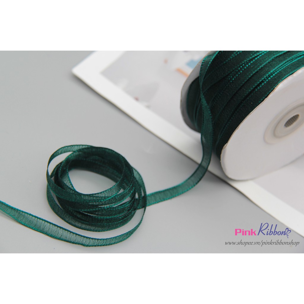 [Set 10m] Ruy băng voan nhũ cỡ 6mm