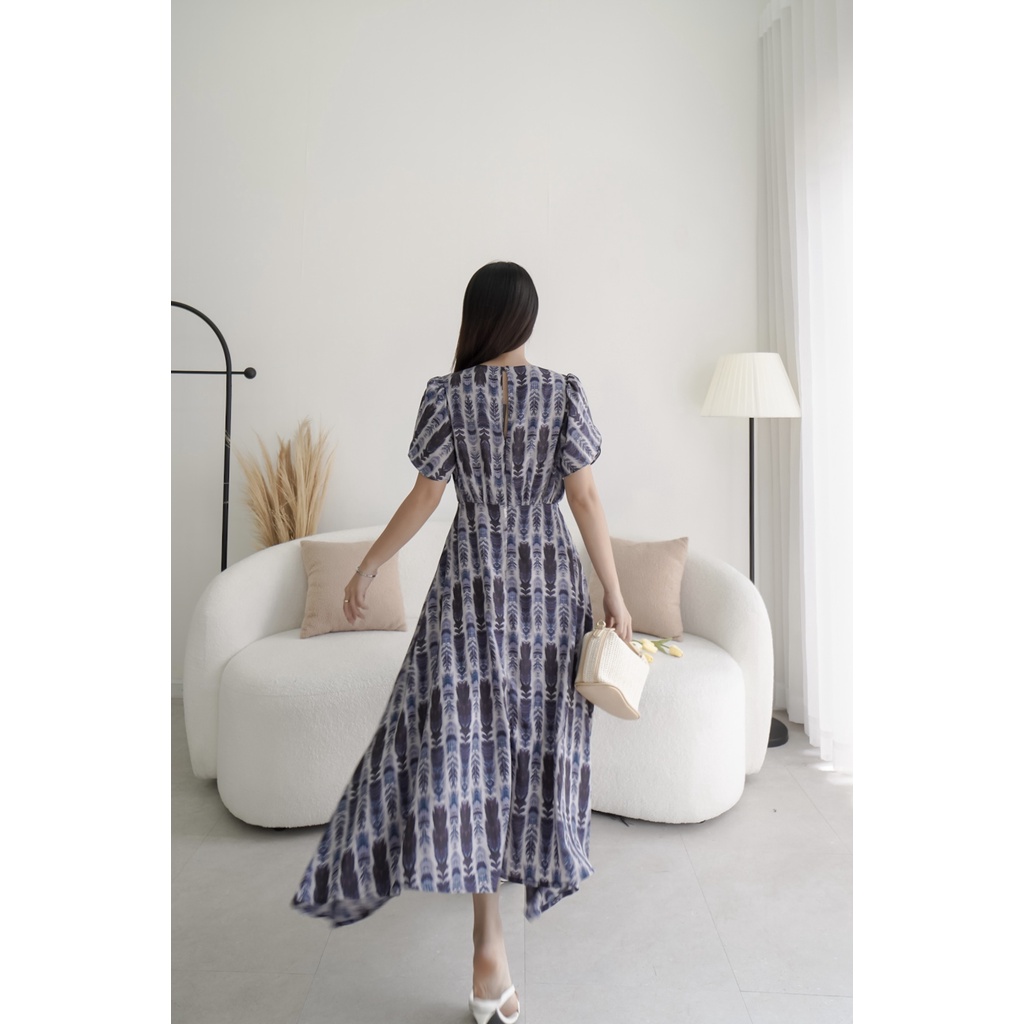[4 HOẠ TIẾT|size S-XL] Đầm maxi lụa Mango Mát Mịn không nhăn, đuôi xoè, tay cánh hồng