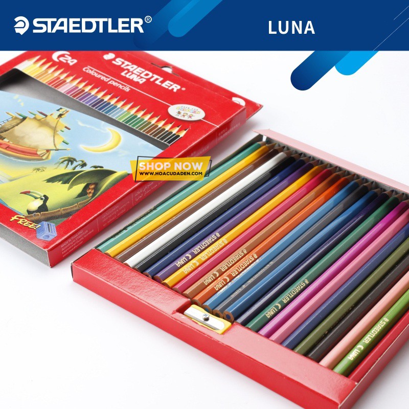 [HCM][ DA ĐEN] Chì Màu Khô Staedtler Luna Hộp Giấy