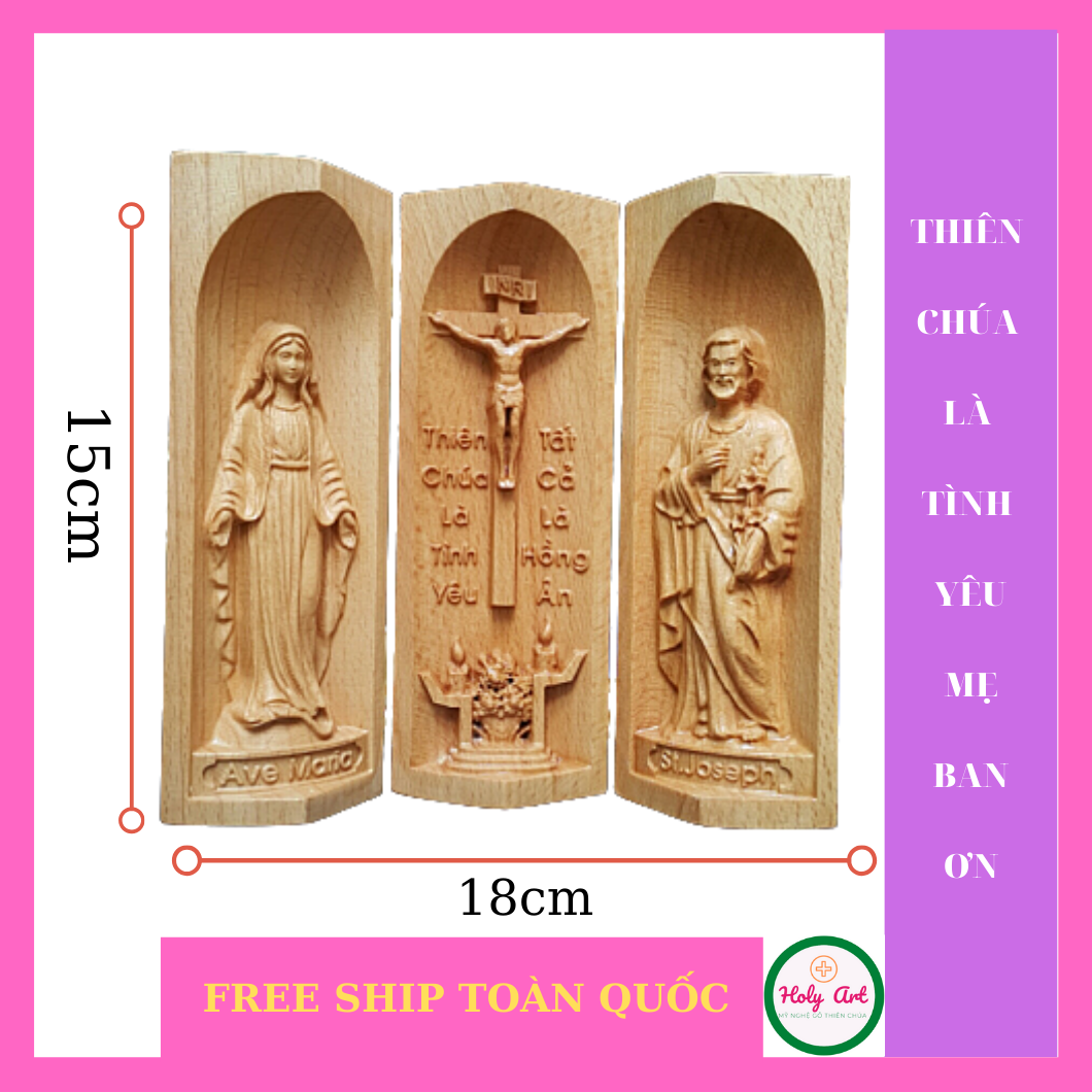 [HCM]Bàn thờ thiên chúa tình yêu - CHÚA CHỊU NẠN - THÁNH CẢ GIUSE - TƯỢNG MẸ MARIA[HOLY ART] BÀN THỜ MINI CAO 15cm x 7cm[FREE SHIP TOÀN QUỐC]LÀM QUÀ TẶNG NGƯỜI THÂN BẠN BÈ TƯỢNG MẸ MARIA MANG THEO BÊN MÌNH CẦU NGUYỆN