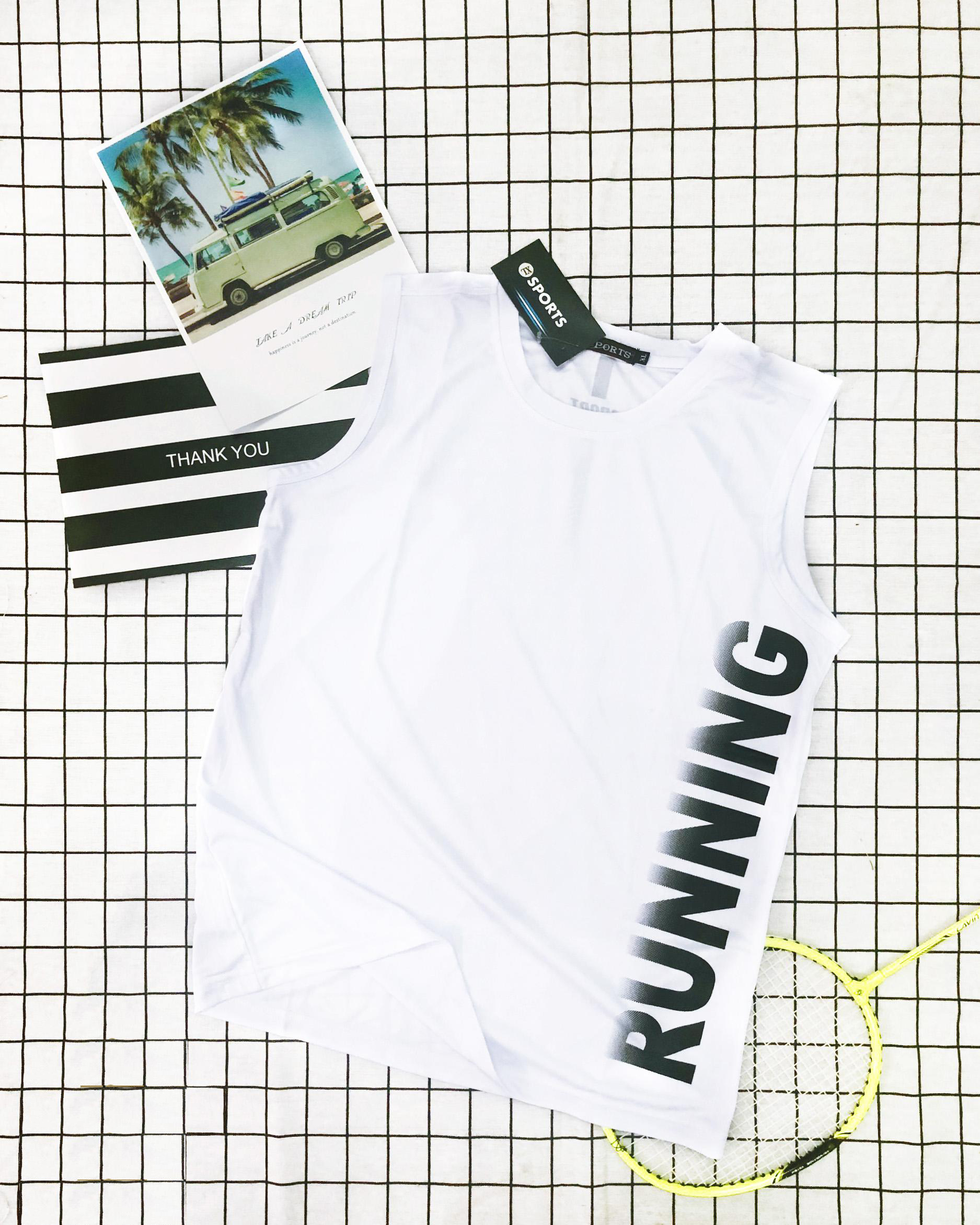 [HCM]Áo Thun Nam Thể Thao Kiểu Sát Nách RUNNING