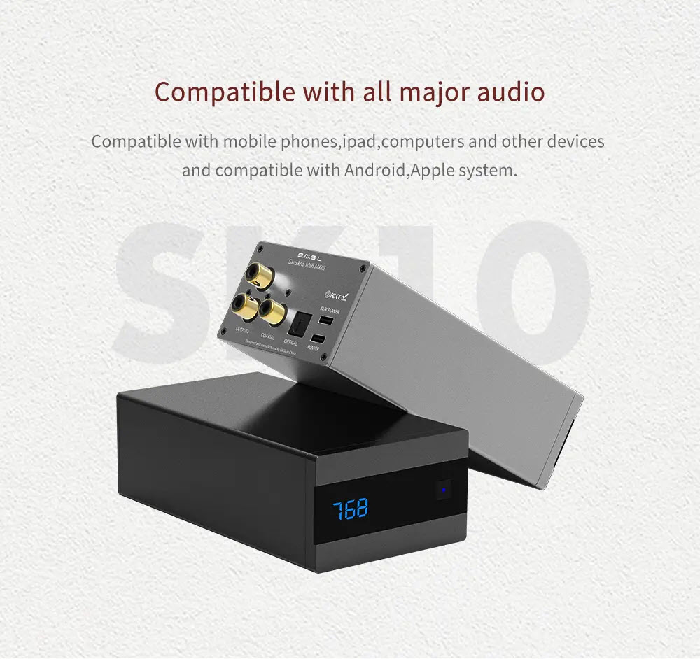 New Version SMSL Sanskrit 10th SK10 MKII AUDIO DAC Decoder AK4493 DSD512 Hifi Optical Input Coaxial Support OTG Remote Control - Bộ Giải Mã Âm Thanh DAC S.M.S.L Sanskrit MKII Chipset Xử Lý AK4493 PCM 32Bit/768kHz Hỗ Trợ Nghe Nhạc DSD512 Qua Cổng USB