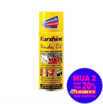 [HCM]Chai xịt vệ sinh sên bôi trơn chống rỉ đa năng Karshine Wonder Oil 400ml