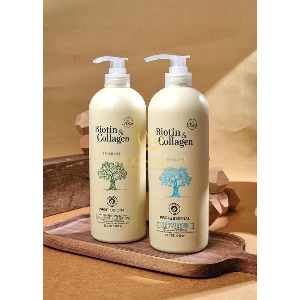 [ HÀNG CHÍNH HÃNG] Cặp dầu gội xả Biotin collagen (Dung tích mỗi chai 1000 ml)