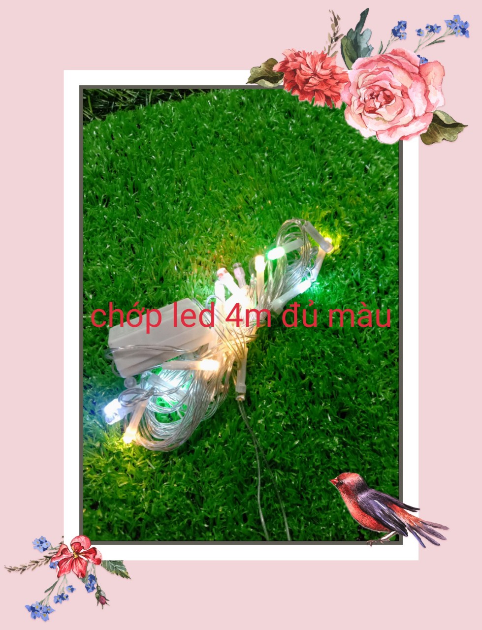 Đèn chớp LED trang trí Noen dài 4m nhiều màu