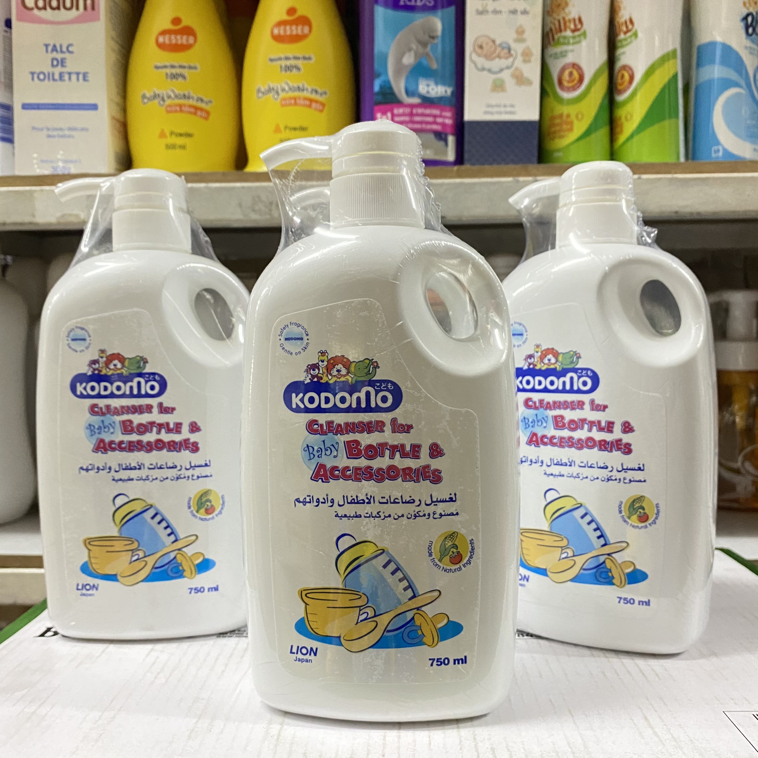 Nước rửa bình sữa Kodomo gói 700ml- chai 750ml