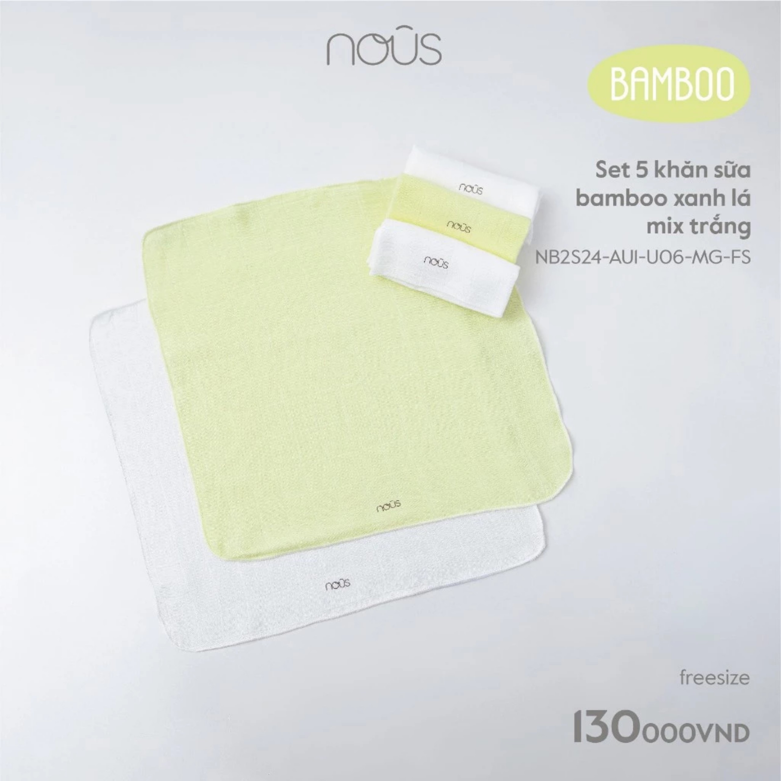 Khăn sữa nous bamboo siêu mềm cho bé