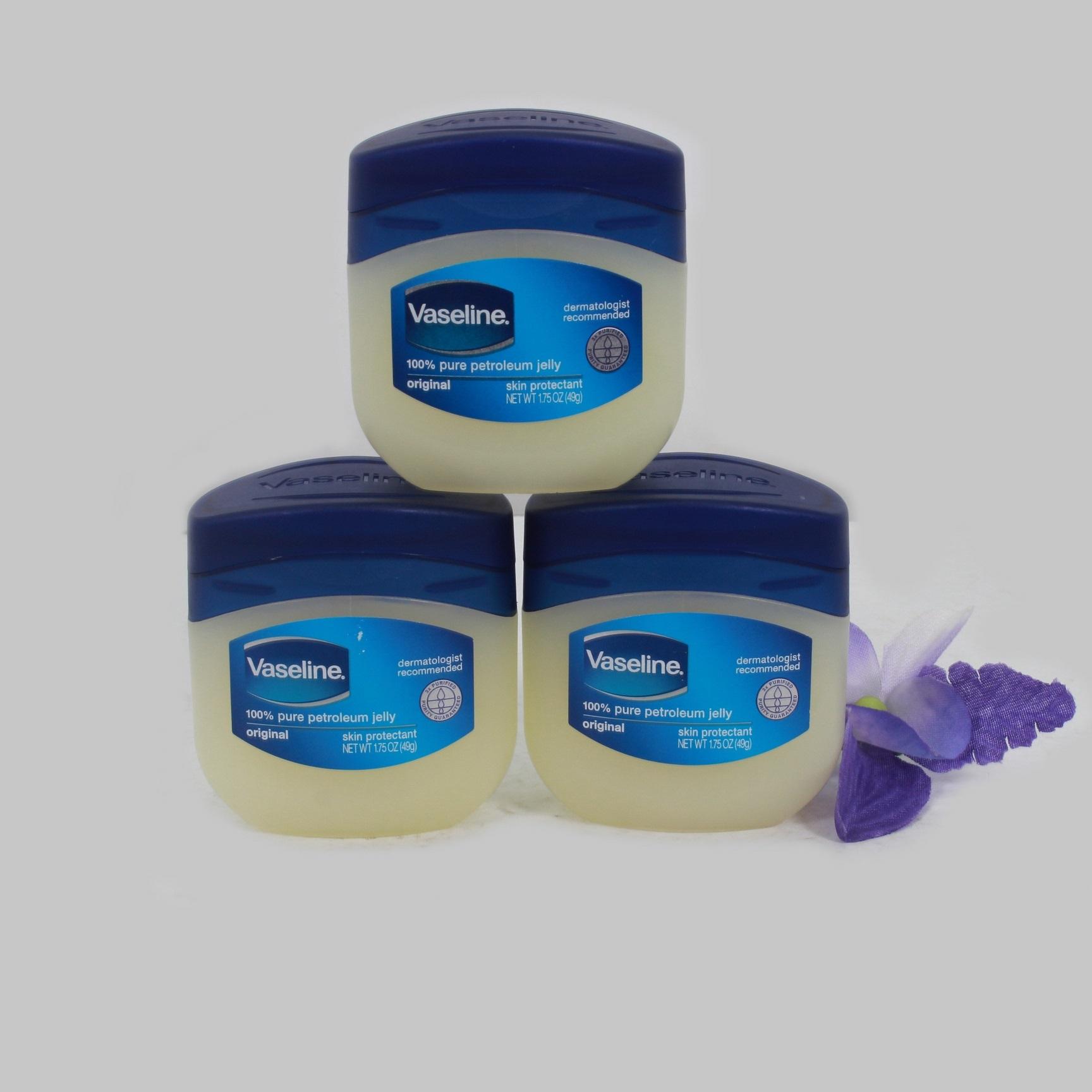Bộ 3 sáp dưỡng ẩm vaseline original 100% pure petroleum jelly- 49g x 3 65 đánh giá