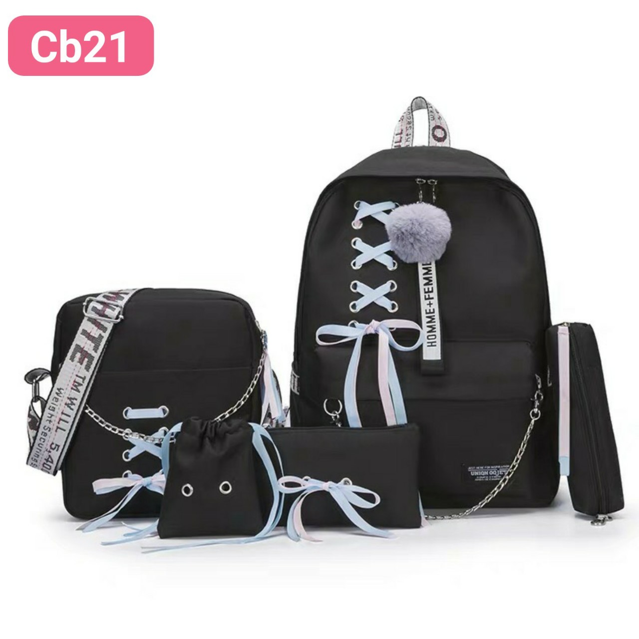 COMBO 4 MÓN thắt nơ dây xích phối chéo cb21