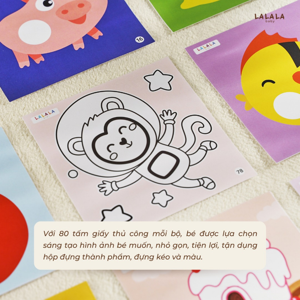 Bộ đồ chơi cắt dán thủ công cho bé Lalala Baby