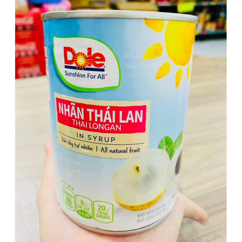 Nhãn ngâm Thái Lan Dole - Lon 565gr