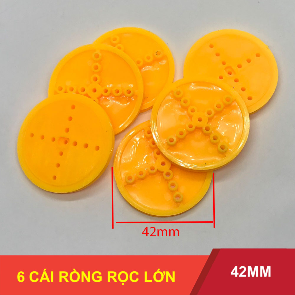 [HCM]6 cái ròng rọc nhựa mini 42mm trục 2mm DIY mô hình - LK0238