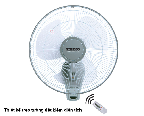 [HCM]Quạt treo tường có remote SENKO TR1428 (Kem nâu) (MÃ MỚI TR1683)