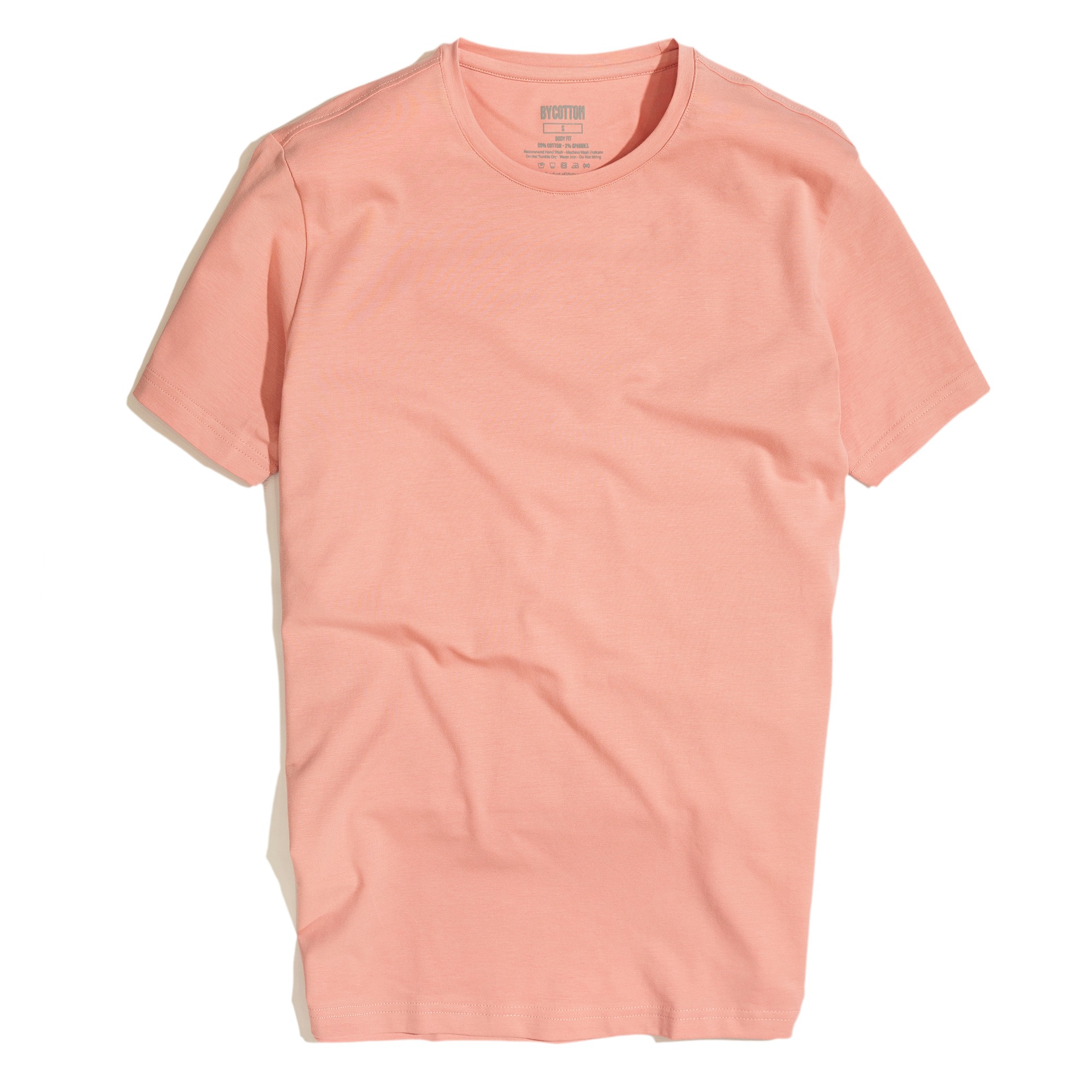 Áo Thun Nam Cao Cấp Hồng Coral Basic Tee BY COTTON