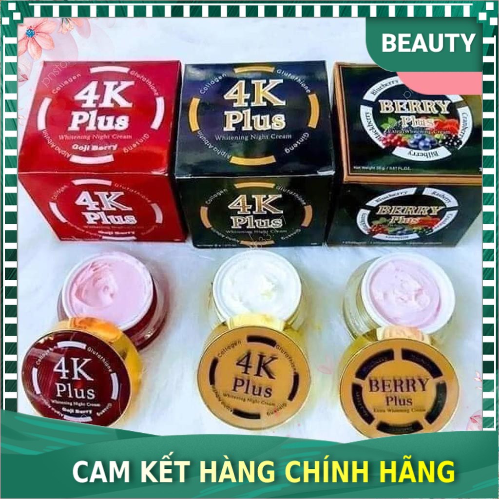 Kem 4K 5X Thái Lan dưỡng da, chiết xuất nhân sâm (4K Berry, 4K Plus, Goji)
