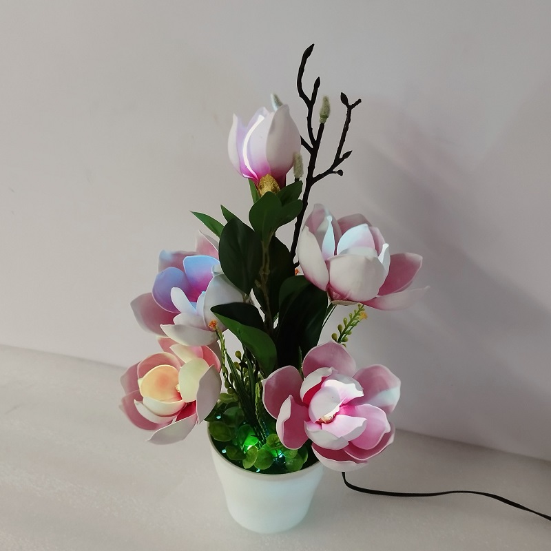 Hoa Mộc Lan Decor Trang Trí Nhà Cửa - Hoa Mộc Lan Có Đèn (5 bông)