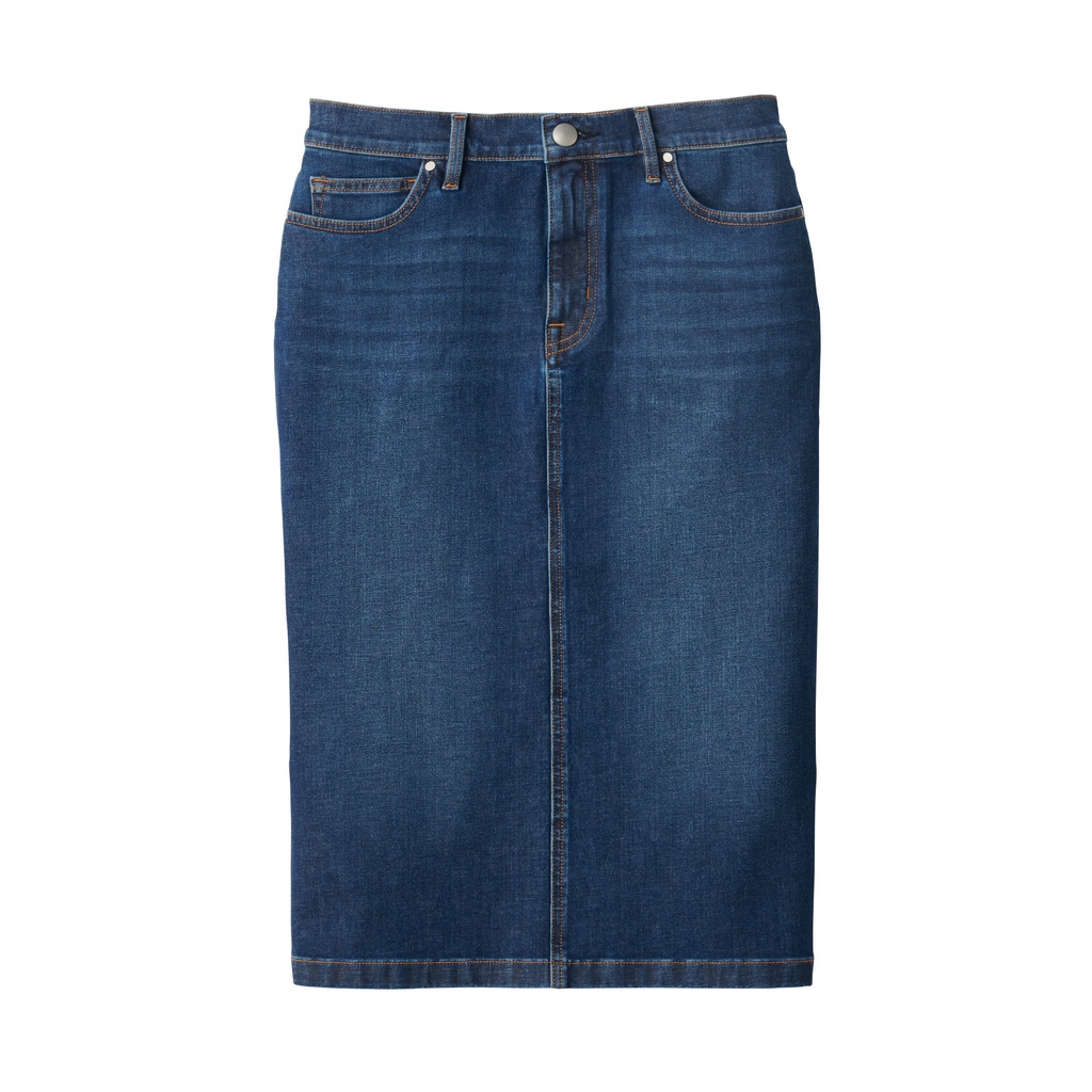 Muji Váy Denim Co Giãn 4 Chiều