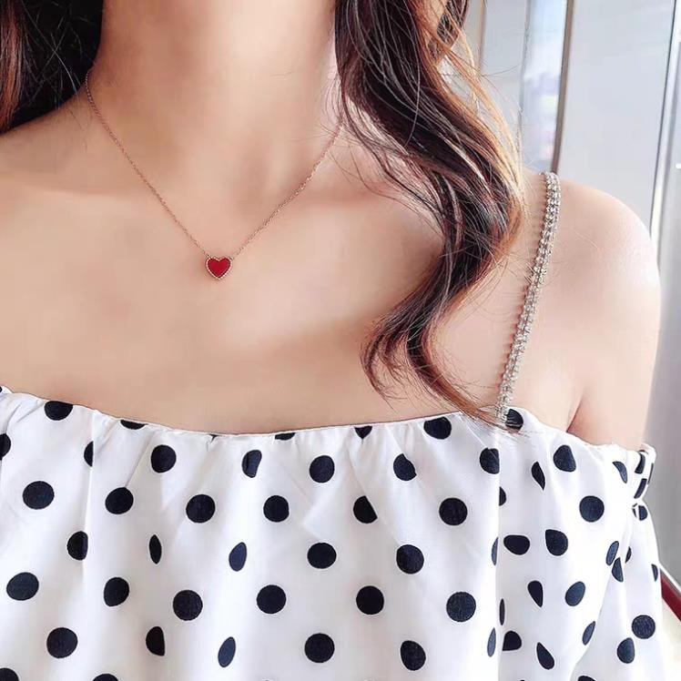 Dây Chuyền Nữ Đẹp Trái Tim Đỏ