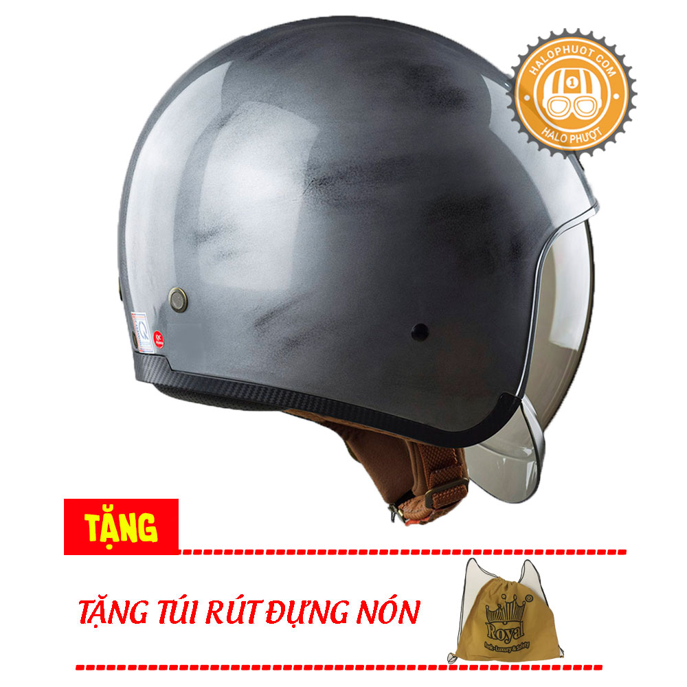 Nón bảo hiểm 3/4 kính âm Royal M139 Xước Bóng