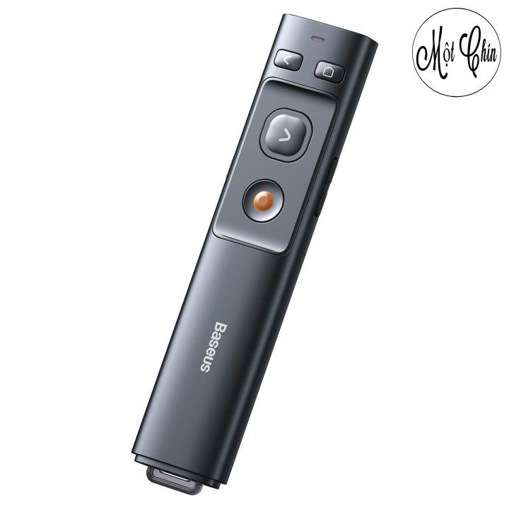 Bút Laser trình chiếu Baseus Orange Dot Wireless Presenter cho Laptop/ Macbook (100m. 2.4Ghz USB/Type C Receiver)