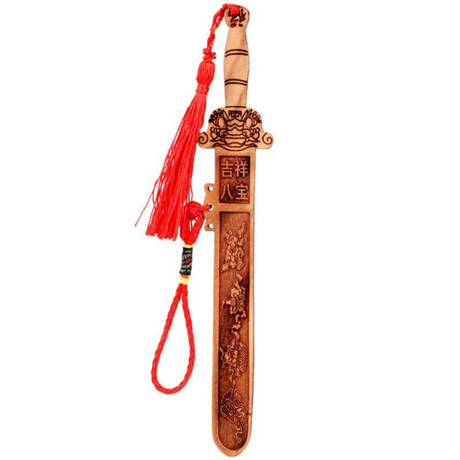 [HCM]KIẾM GỖ ĐÀO CHIÊU TÀI NẠP CÁT dài 20 cm