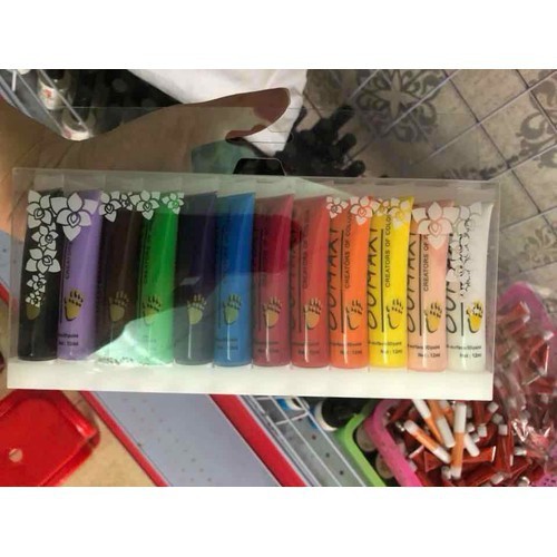 Hộp 12 màu gel vẽ móng tay