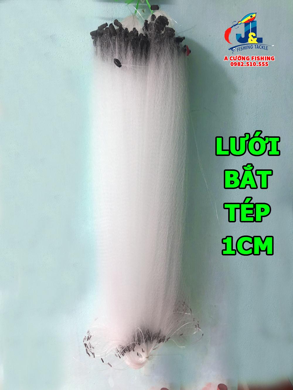 Lưới bắt cá  Lòng Tong - Tôm tép cao 60cm Dài 70m Mắt 1cm