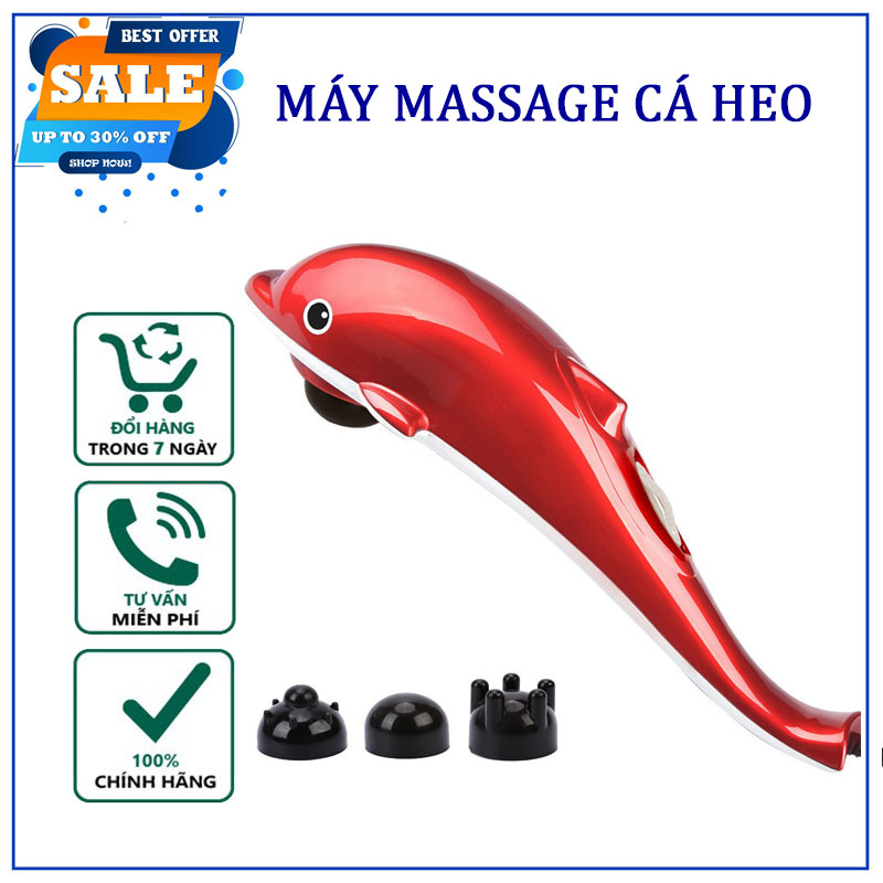 Máy massage, máy massage cá heo, máy massage cầm tay, máy massage toàn thân bụng cơ lưng cổ chân giảm đau thư giãn giảm mệt mỏi.