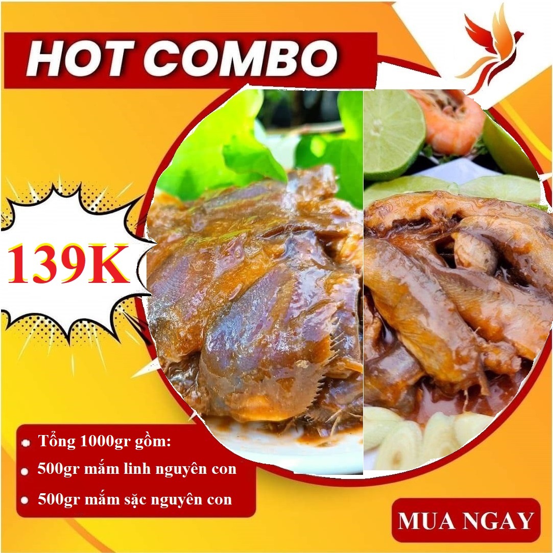 COMBO 500gr MẮM CÁ LINH VÀ 500gr MẮM CÁ SẠC THƠM NGON
