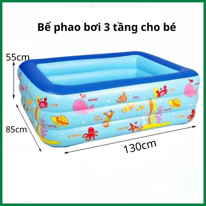 Bể Bơi Cho Bé, Hồ Bơi Cho Bé, Bể Bơi Mini Thành Cao, Bể Bơi Bốn Mùa, Bể Bơi Trong Nhà, Bể Bơi 2 Tầng, 3 Tầng Thiết Kế Đẹp Dày Dặn Chắc Chắn 2 Lớp Chống Trượt An Toàn Cho Bé [Bảo hành 12 tháng]
