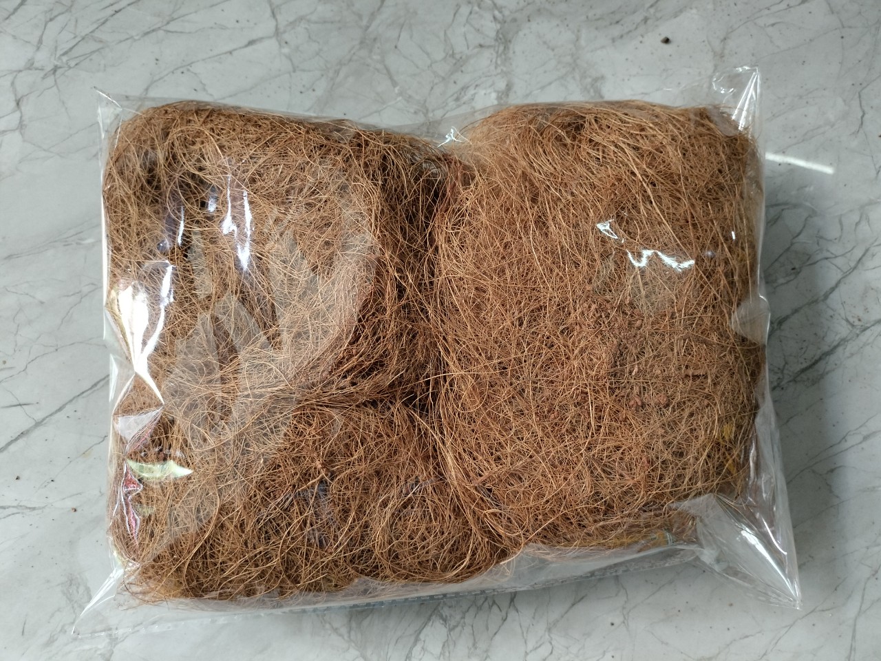 Chỉ xơ dừa, xơ dừa sợi, xơ dừa chỉ, giá thể trụ leo, giữ ẩm, giá thể trầu bà, che chậu cây thay rơm ( bịch 5dm3 ~ 100g)
