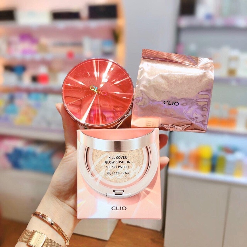 Phấn nước căng bóng clio kill cover glow cushion kèm lõi refill