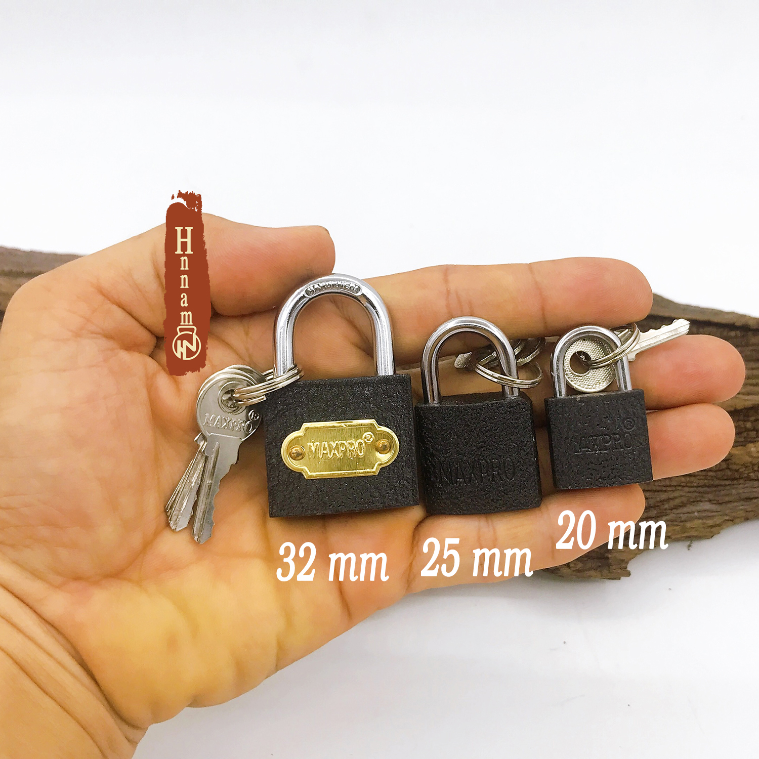 Ổ Khóa hành lý MAXPRO Đen Top Security Products | Size 25 mm với 3 chìa linh hoạt - giải pháp an toàn cho vali ,balo ,túi xách của bạn