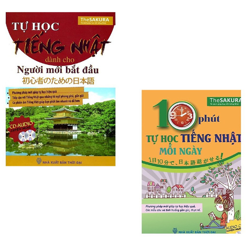 Sách - combo tự học tiếng nhật dành cho người mới bắt đầu + 10 phút tự học tiếng nhật mỗi ngày