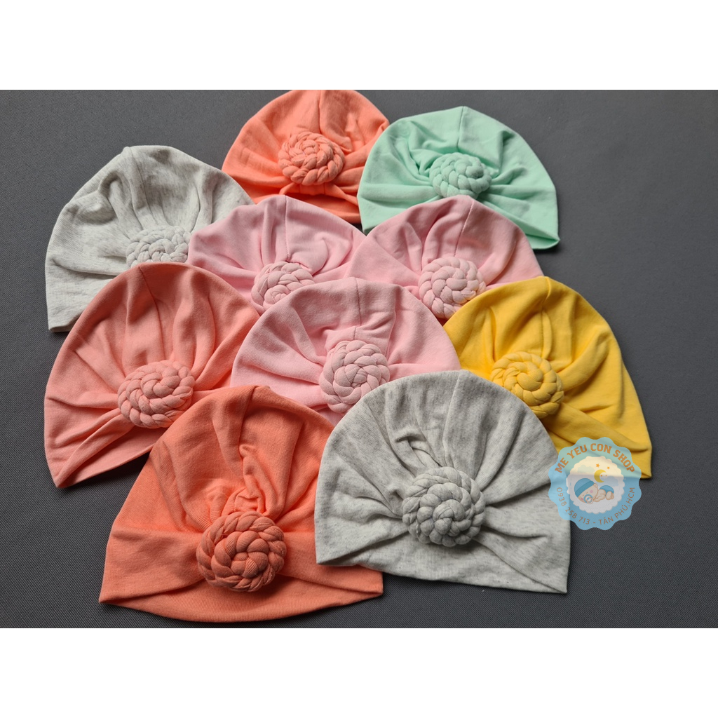 Nón turban màu cho bé gái