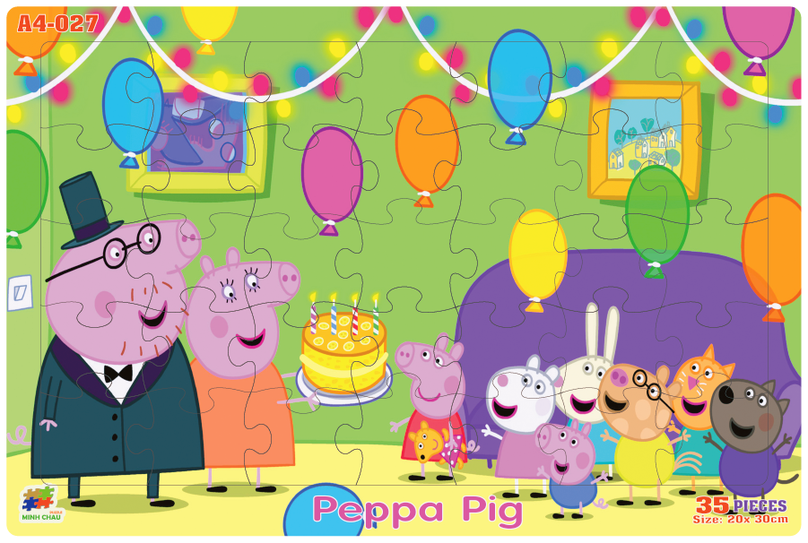 Bộ ghép hình bảng 35 mảnh - Peppa Pig